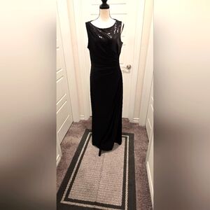 R&M Richards cocktail black dress. Size 12p